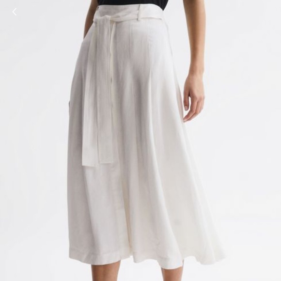 NWT Reiss White Midi Skirt size 0 - Picture 2 of 9